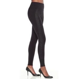 Spanx leggings with faux snakeskin panels